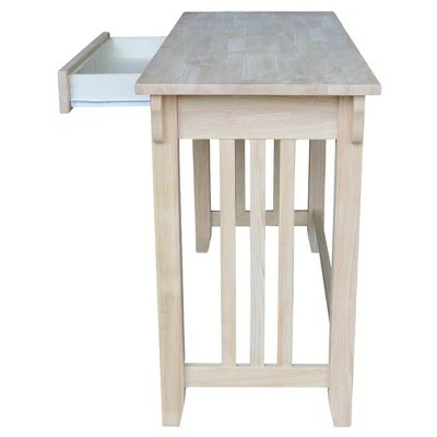 Mission Desk with Drawer - Unfinished - International Concepts 8 Mission Desk with Drawer - Unfinished - International Concepts - Image 6