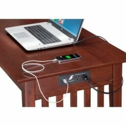 Mission Wood Writing Desk with Drawers and USB Walnut - Atlantic Furniture -Outlet Desks Store unnamed file 13935