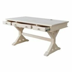 Executive Desk with Canyon Base Unfinished - International Concepts -Outlet Desks Store unnamed file 13955