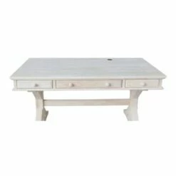 Executive Desk with Canyon Base Unfinished - International Concepts -Outlet Desks Store unnamed file 13960