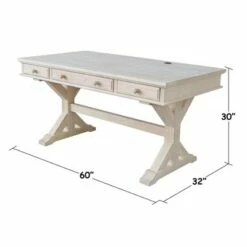 Executive Desk with Canyon Base Unfinished - International Concepts -Outlet Desks Store unnamed file 13963