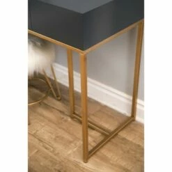 Harlow Charcoal Writing Desk Gray - Abbyson Living -Outlet Desks Store unnamed file 13967