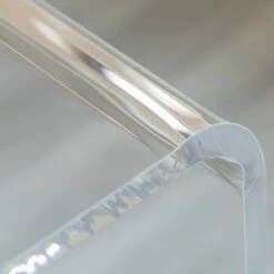 Fabulaxe Rectangular Bent Acrylic Modern Waterfall Home Office Desk, Clear Console Table -Outlet Desks Store unnamed file 13972