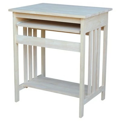 International Concepts Mission Computer Stand Unfinished 4 International Concepts Mission Computer Stand Unfinished - Image 2