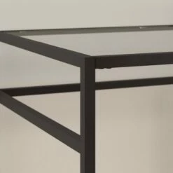 48W Anthropology Glass Top Writing Desk with Shelf Rustic Brown Embossed - Bush Furniture -Outlet Desks Store unnamed file 13990