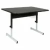 47.5" Canvas & Color Adjustable All Purpose Desk Black/Walnut - Calico Designs -Outlet Desks Store unnamed file 14018