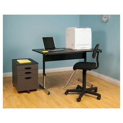 47.5" Canvas & Color Adjustable All Purpose Desk Black/Walnut - Calico Designs 4 47.5" Canvas & Color Adjustable All Purpose Desk Black/Walnut - Calico Designs - Image 2