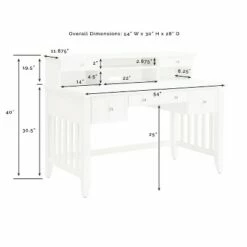 Adler Computer Desk and Hutch White - Crosley -Outlet Desks Store unnamed file 14027