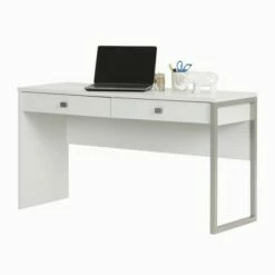Interface Desk with 2 Drawers Pure White - South Shore 18 Interface Desk with 2 Drawers Pure White - South Shore -Outlet Desks Store unnamed file 14040
