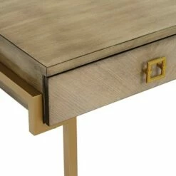 Coast to Coast Wheaton 49 1/2" Wide Gold and Wood Glam Modern Writing Desk -Outlet Desks Store unnamed file 14054
