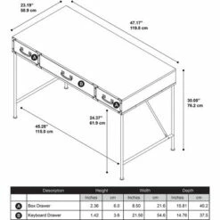 Kathy Ireland Home Ironworks Writing Desk Gold - Bush Furniture -Outlet Desks Store unnamed file 14070