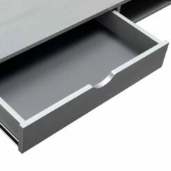 47" Rectangular 1 Drawer Writing Desk with Built In Storage Gray - Home Essentials -Outlet Desks Store unnamed file 14076