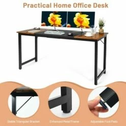 Costway 63'' Large Computer Desk Writing Workstation Conference Table Home Office 15 Costway 63'' Large Computer Desk Writing Workstation Conference Table Home Office -Outlet Desks Store unnamed file 1408