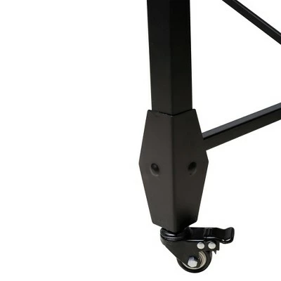 Industrial Style Home Office Desk with Rectangular Wooden Top and Metal Legs Brown/Bronze - Benzara 5 Industrial Style Home Office Desk with Rectangular Wooden Top and Metal Legs Brown/Bronze - Benzara - Image 3