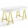Jettison Office Desk Gold/White - Modway
