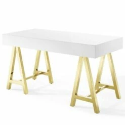 Jettison Office Desk Gold/White - Modway -Outlet Desks Store unnamed file 14137