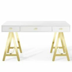 Jettison Office Desk Gold/White - Modway -Outlet Desks Store unnamed file 14138