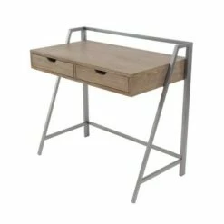 Olivia & May Modern 2 Drawer Desk Brown - Olivia & May