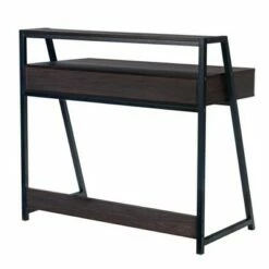 39" Rectangular 3 Drawer Writing Desk with Solid Wood Material Espresso - Office Essentials -Outlet Desks Store unnamed file 14172