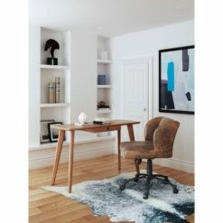 46" Modern Office Desk Dark Walnut - ZM Home -Outlet Desks Store unnamed file 14185