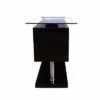 Writing Desk with Swivel Clear Glass/Black - Benzara -Outlet Desks Store unnamed file 14186