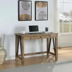 Quinton Writing Desk with Drawer Salvage Oak - OSP Home Furnishings -Outlet Desks Store unnamed file 14196
