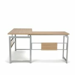 L Desk with Metal Legs Harvest Brown/Silver - OFM -Outlet Desks Store unnamed file 14201