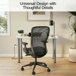 Union & Scale Essentials 48 Powered Writing Desk White UN56969