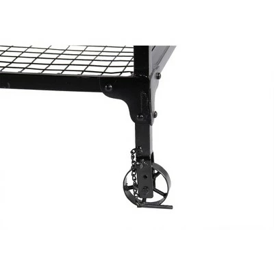 Industrial Design Wooden Desk Coffee Brown - Benzara 5 Industrial Design Wooden Desk Coffee Brown - Benzara - Image 3