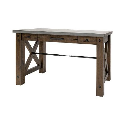 54" Jasper Writing Desk Brown - Martin Furniture 3 54" Jasper Writing Desk Brown - Martin Furniture