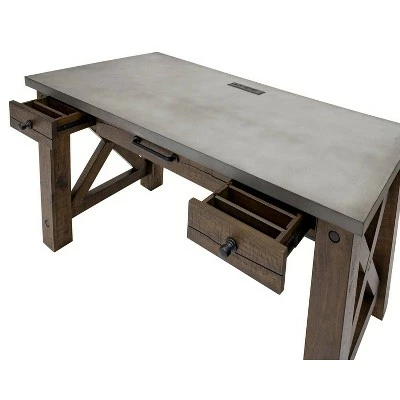 54" Jasper Writing Desk Brown - Martin Furniture 6 54" Jasper Writing Desk Brown - Martin Furniture - Image 4