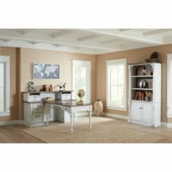 60" Durham Writing/Partner Desk White - Martin Furniture