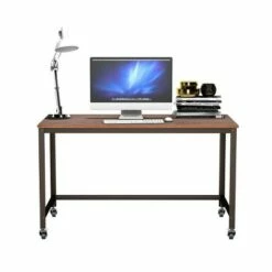 Costway Rolling Computer Desk Metal Frame PC Laptop Table Wood Top Study Workstation -Outlet Desks Store unnamed file 1438