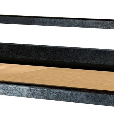 Metal Writing Desk with Lift Top Storage Brass/Black - Benzara 3 Metal Writing Desk with Lift Top Storage Brass/Black - Benzara - Image 2