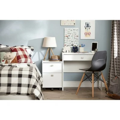 Interface Desk with 1 Drawer Pure White - South Shore 4 Interface Desk with 1 Drawer Pure White - South Shore - Image 2