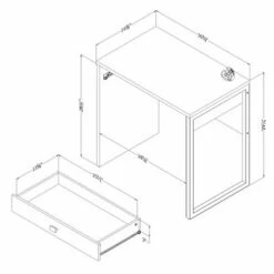 Interface Desk with 1 Drawer Pure White - South Shore 17 Interface Desk with 1 Drawer Pure White - South Shore -Outlet Desks Store unnamed file 14432