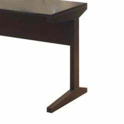Well Designed All Around Dark Finish Desk Dark Brown - Benzara