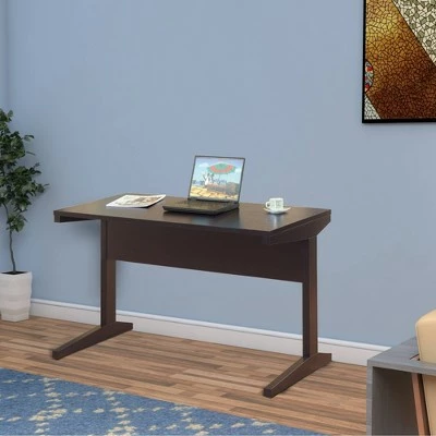Well Designed All Around Dark Finish Desk Dark Brown - Benzara 6 Well Designed All Around Dark Finish Desk Dark Brown - Benzara - Image 4