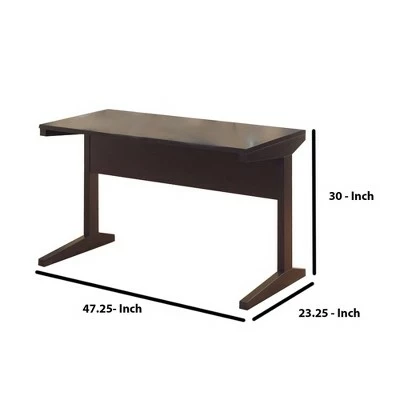 Well Designed All Around Dark Finish Desk Dark Brown - Benzara 7 Well Designed All Around Dark Finish Desk Dark Brown - Benzara - Image 5