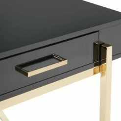 Broadway Desk Black Gloss Finish and Gold Frame - OSP Home Furnishings -Outlet Desks Store unnamed file 14479