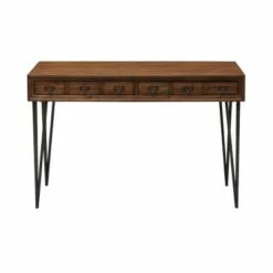 Cambridge 2 Drawer Writing Desk and Console Table Brown - Treasure Trove Accents -Outlet Desks Store unnamed file 14490