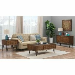 Cambridge 2 Drawer Writing Desk and Console Table Brown - Treasure Trove Accents -Outlet Desks Store unnamed file 14493