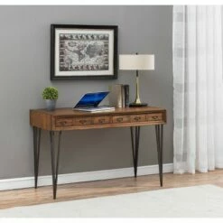 Cambridge 2 Drawer Writing Desk and Console Table Brown - Treasure Trove Accents -Outlet Desks Store unnamed file 14494