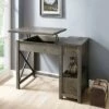 Dexter Lift Writing Desk Distressed Gray - Steve Silver Co.