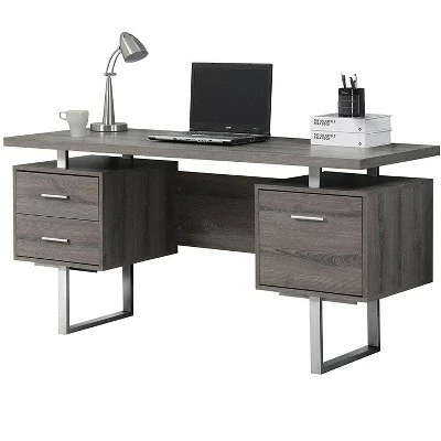 Monarch Specialties 60-Inch Modern Home Office Computer Desk, Dark Taupe 4 Monarch Specialties 60-Inch Modern Home Office Computer Desk, Dark Taupe - Image 2