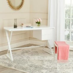 Watkins Desk - White - Safavieh