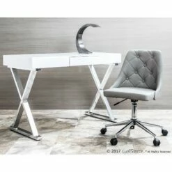 Luster Contemporary Desk White - LumiSource