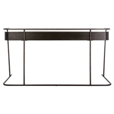 Ferrell Modern Wood Desk Dark Walnut - Safavieh 7 Ferrell Modern Wood Desk Dark Walnut - Safavieh - Image 5