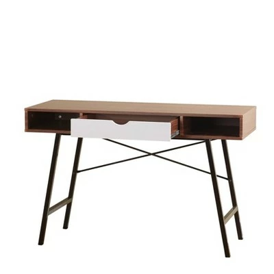 Edison Mid-Century Modern Writing Desk - Buylateral Natural/white 4 Edison Mid-Century Modern Writing Desk - Buylateral Natural/white - Image 2