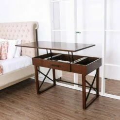 Miha Lift Top Wood Writing Desk Red - HOMES: Inside + Out -Outlet Desks Store unnamed file 14572